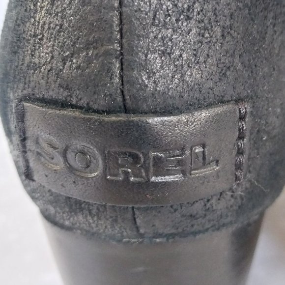 Sorel Women's Joan Uptown Black Oiled Leather Waterproof Lace Up Bootie - Picture 5 of 11